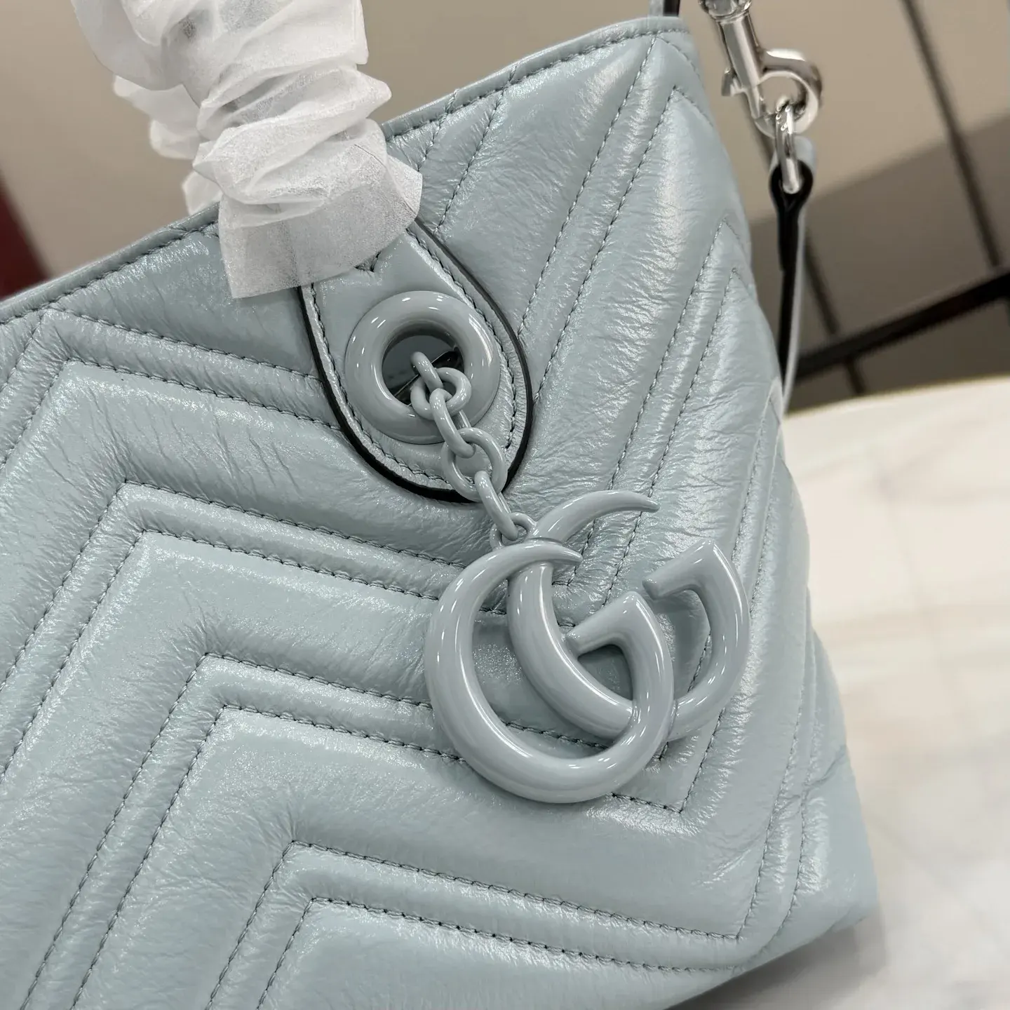 Gucci Blue Marmont GG Supreme Canvas Tote Bag product photo from LabelPicks