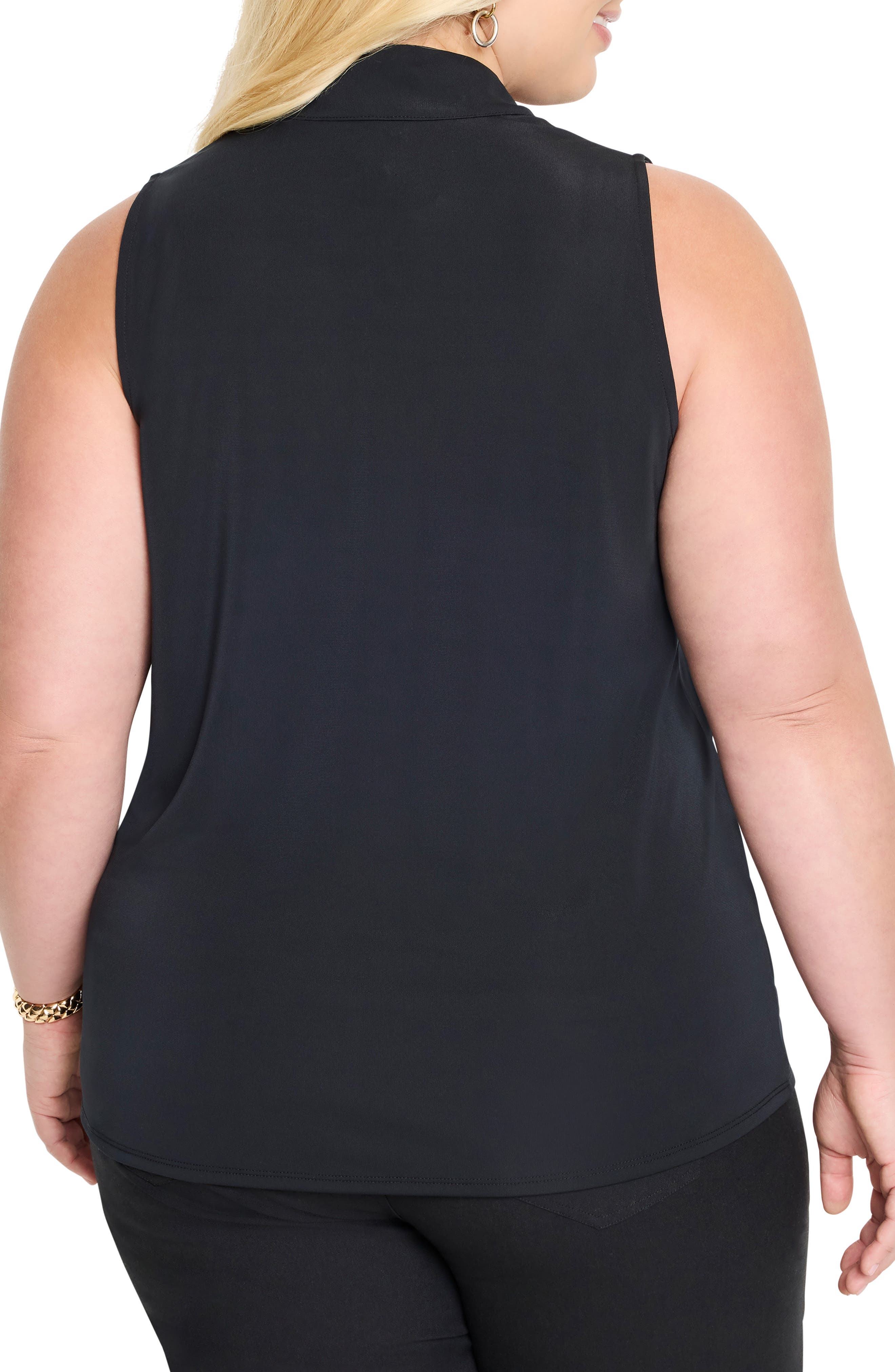 NIC+ZOE Knit Crepe Ruffle Tank