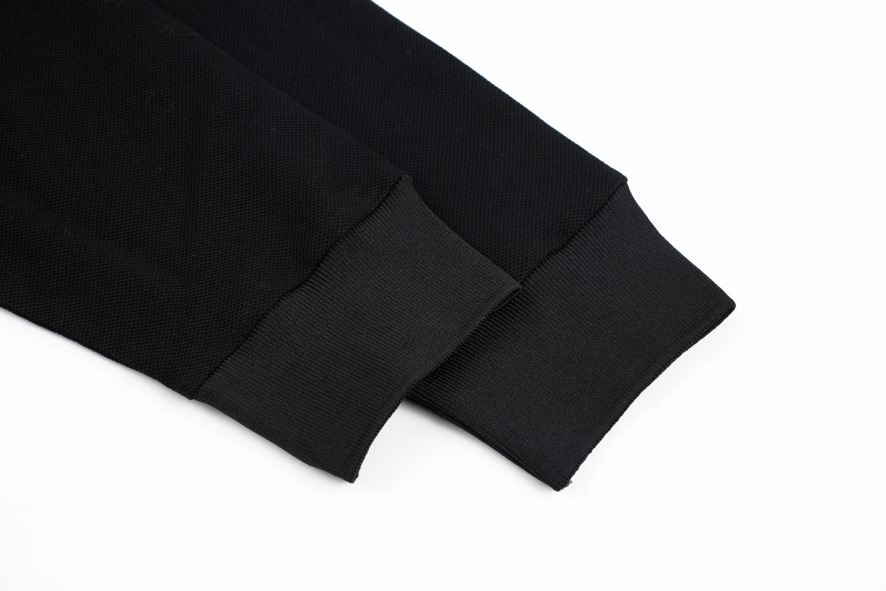 Burberry Black Check Collar Long Sleeve Polo Shirt product photo from LabelPicks
