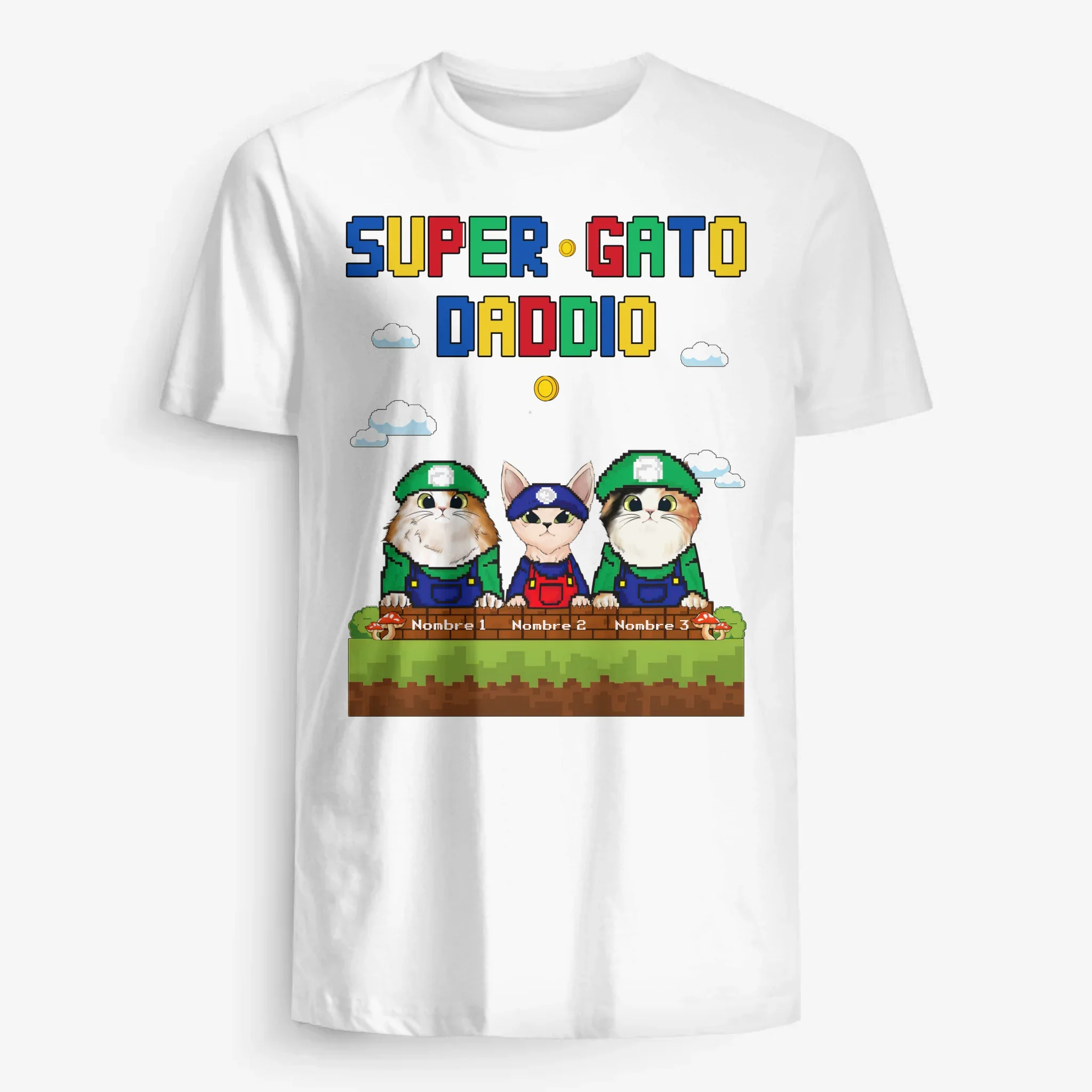 Super Gato Daddio - Personalizar Camisetas Para Papá Gato