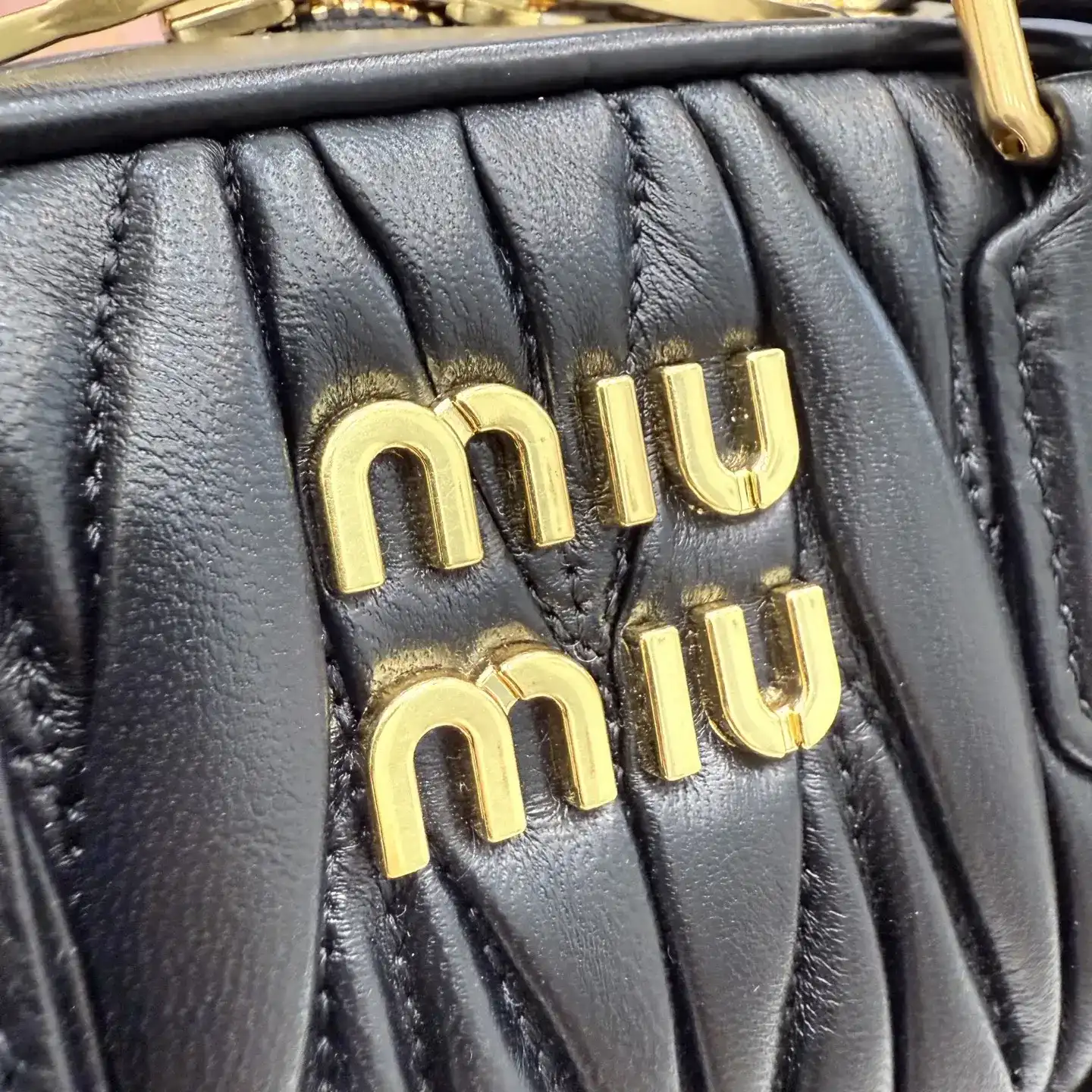 Miu Miu Arcadie Black Lambskin Top Handle Bag product photo from LabelPicks