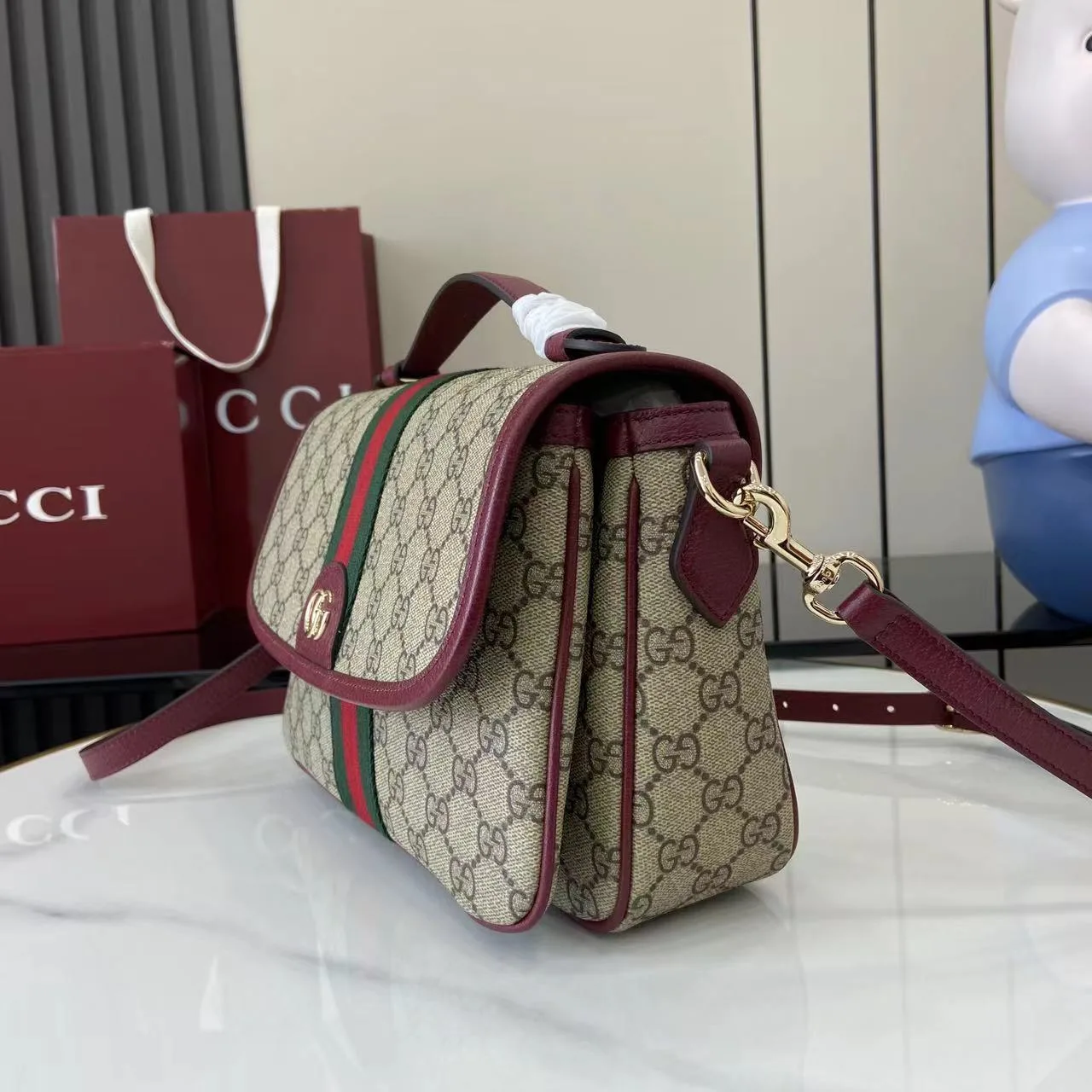 Gucci Brown Ophidia GG Supreme Canvas Crossbody Bag product photo from LabelPicks