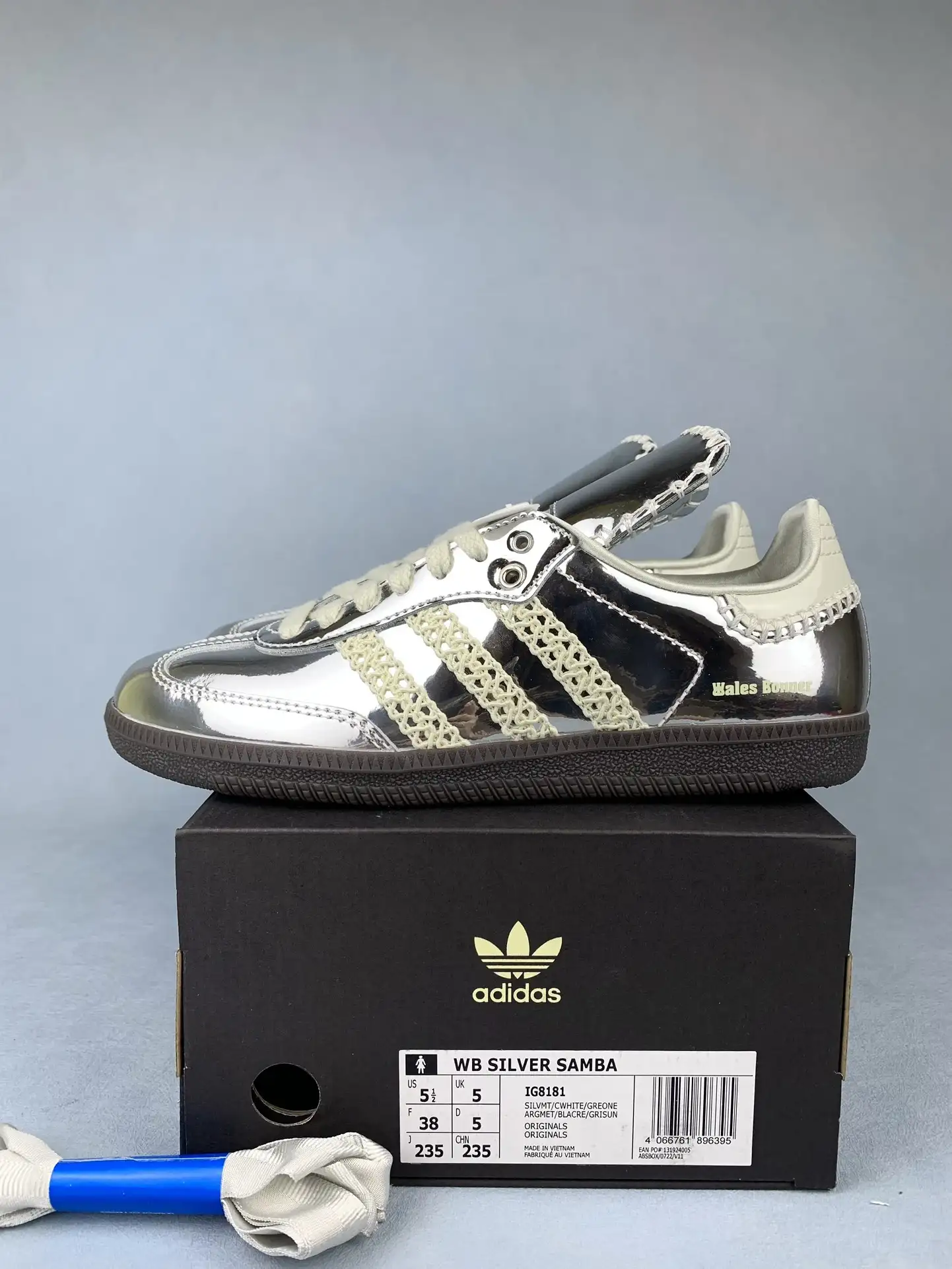 Wales Bonner x adidas Silver Samba Shoes product photo from LabelPicks