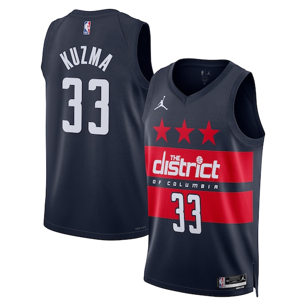 Kyle Kuzma Washington Wizards Jordan Brand Unisex 2024/25 Swingman Jersey - Statement Edition - Navy