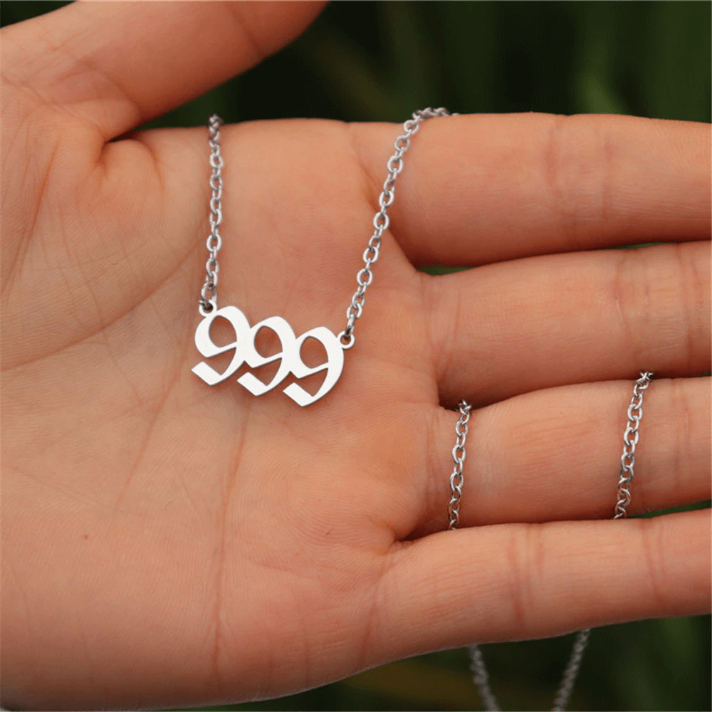 Angel Number Necklace 111-999 with 18K Gold Plated