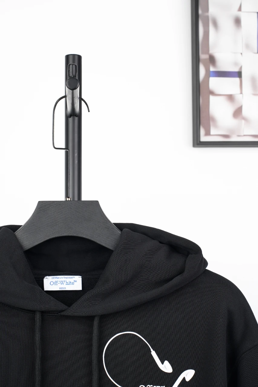 Off-White Black Headphone Arrow Graphic Hoodie product photo from LabelPicks