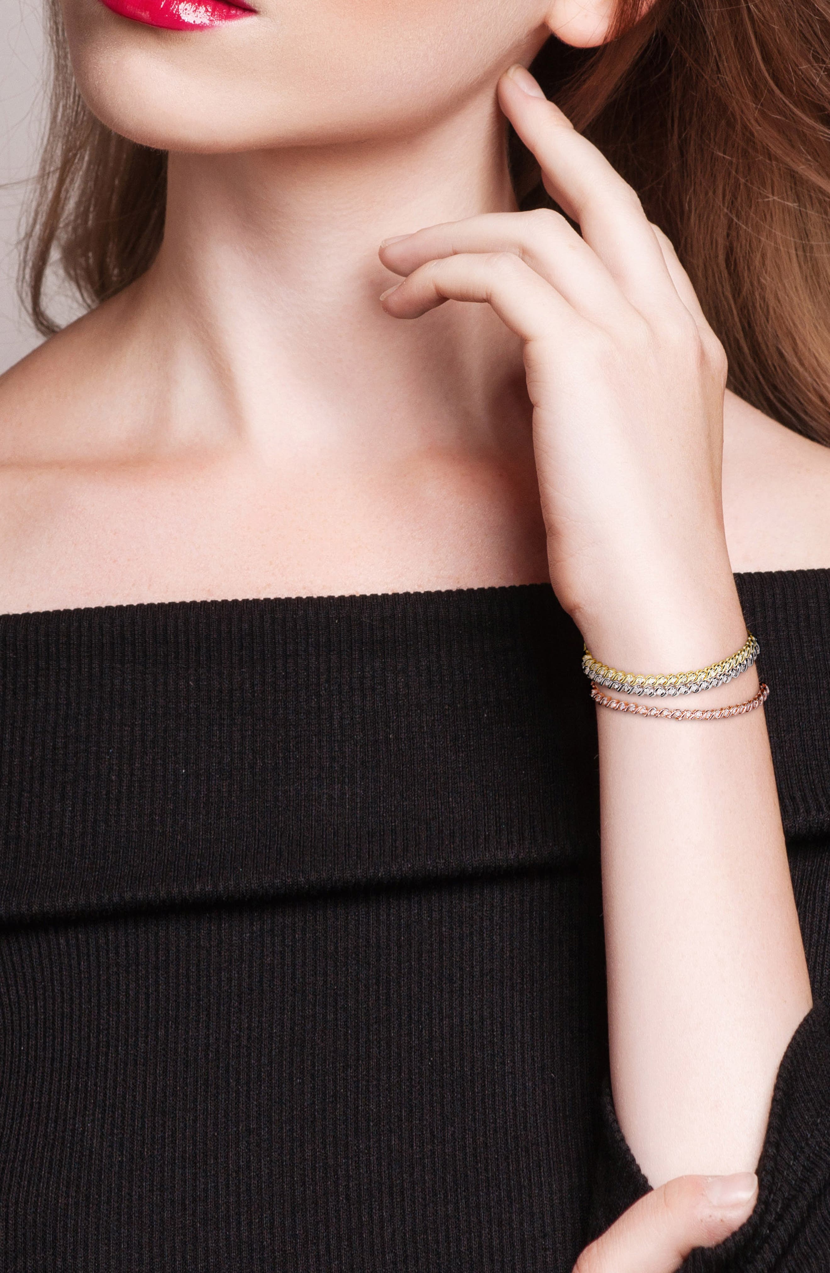 DELMAR Set Of 3 Diamond Slider Bracelets - 0.73ct.