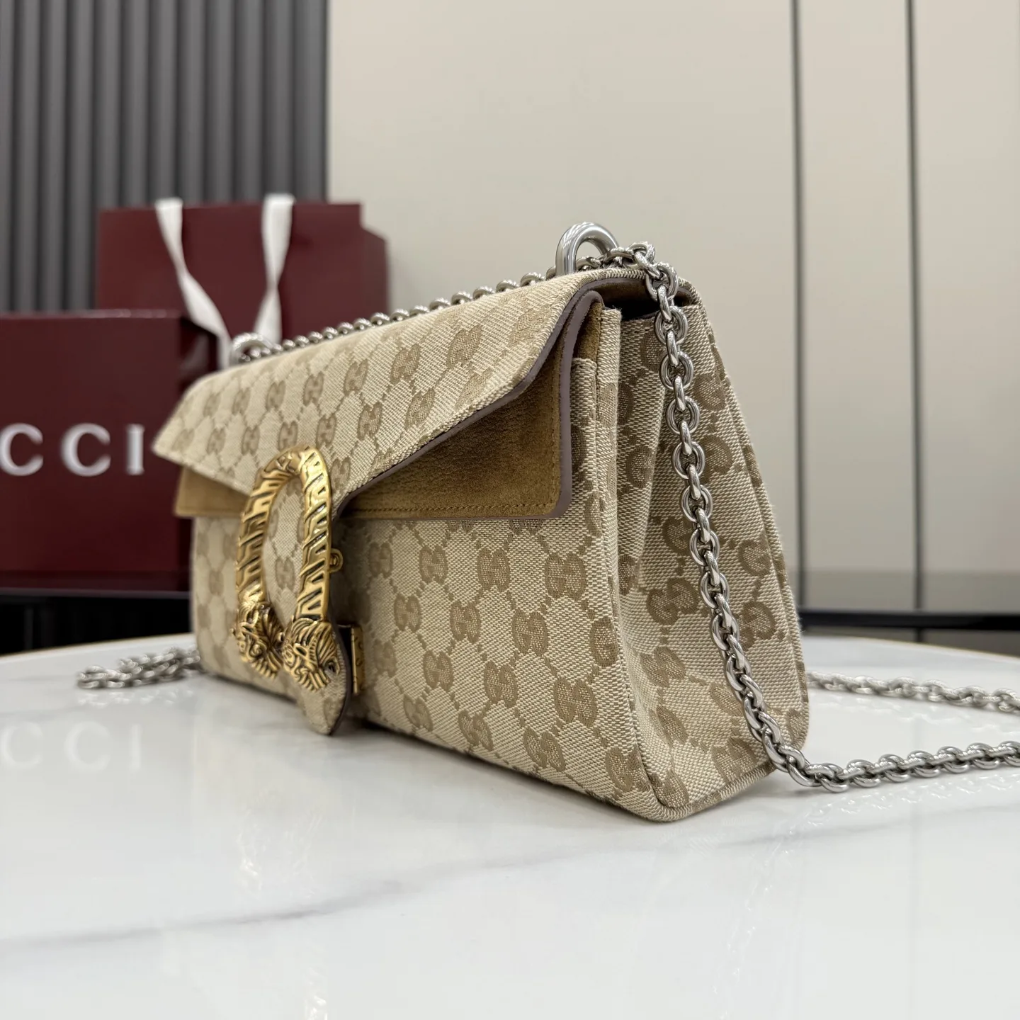 Gucci Brown Dionysus Suede Leather Shoulder Bag product photo from LabelPicks