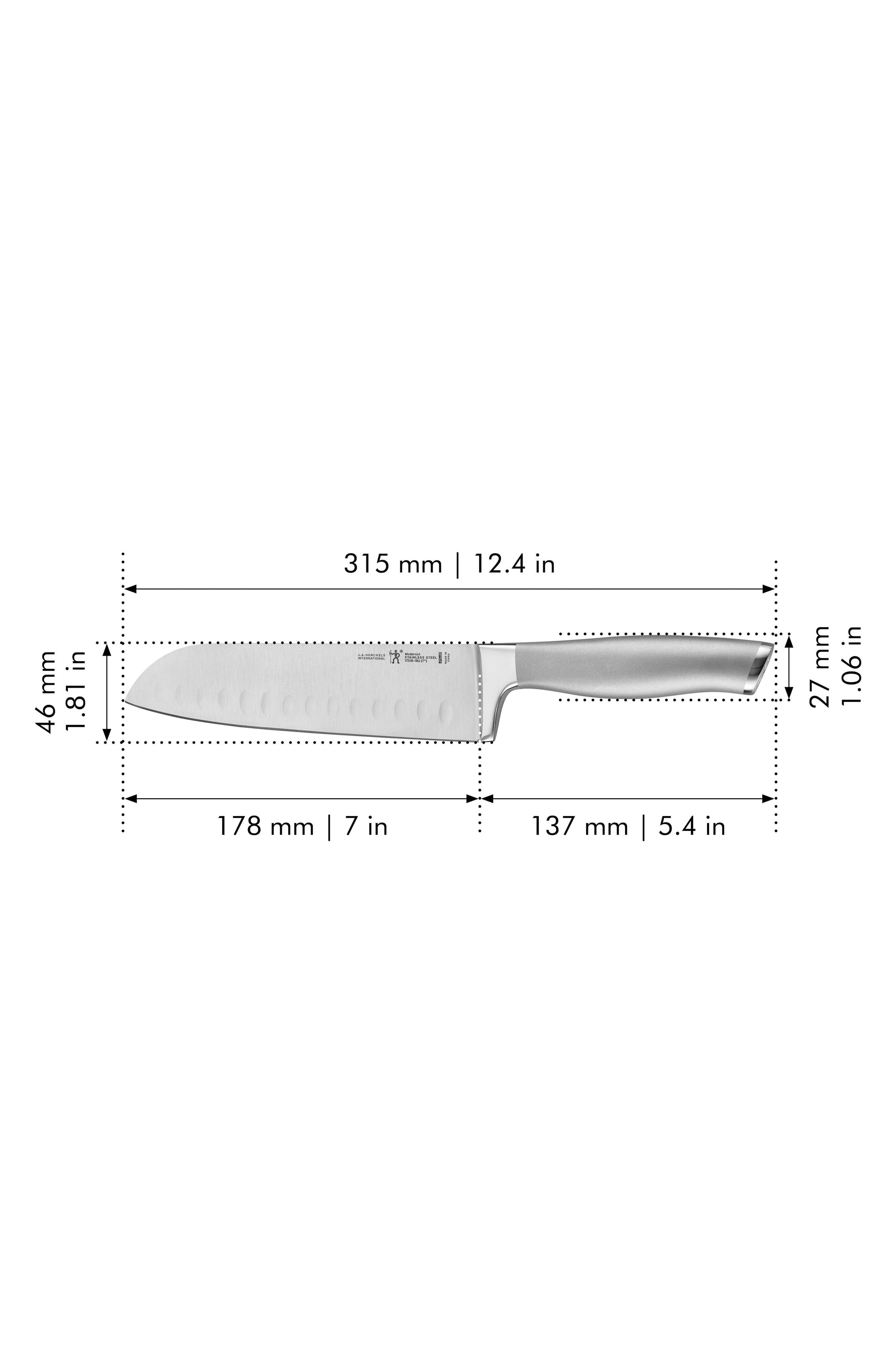 HENCKELS CUTLERY Modernist 7-Inch Hallow Edge Santoku Knife