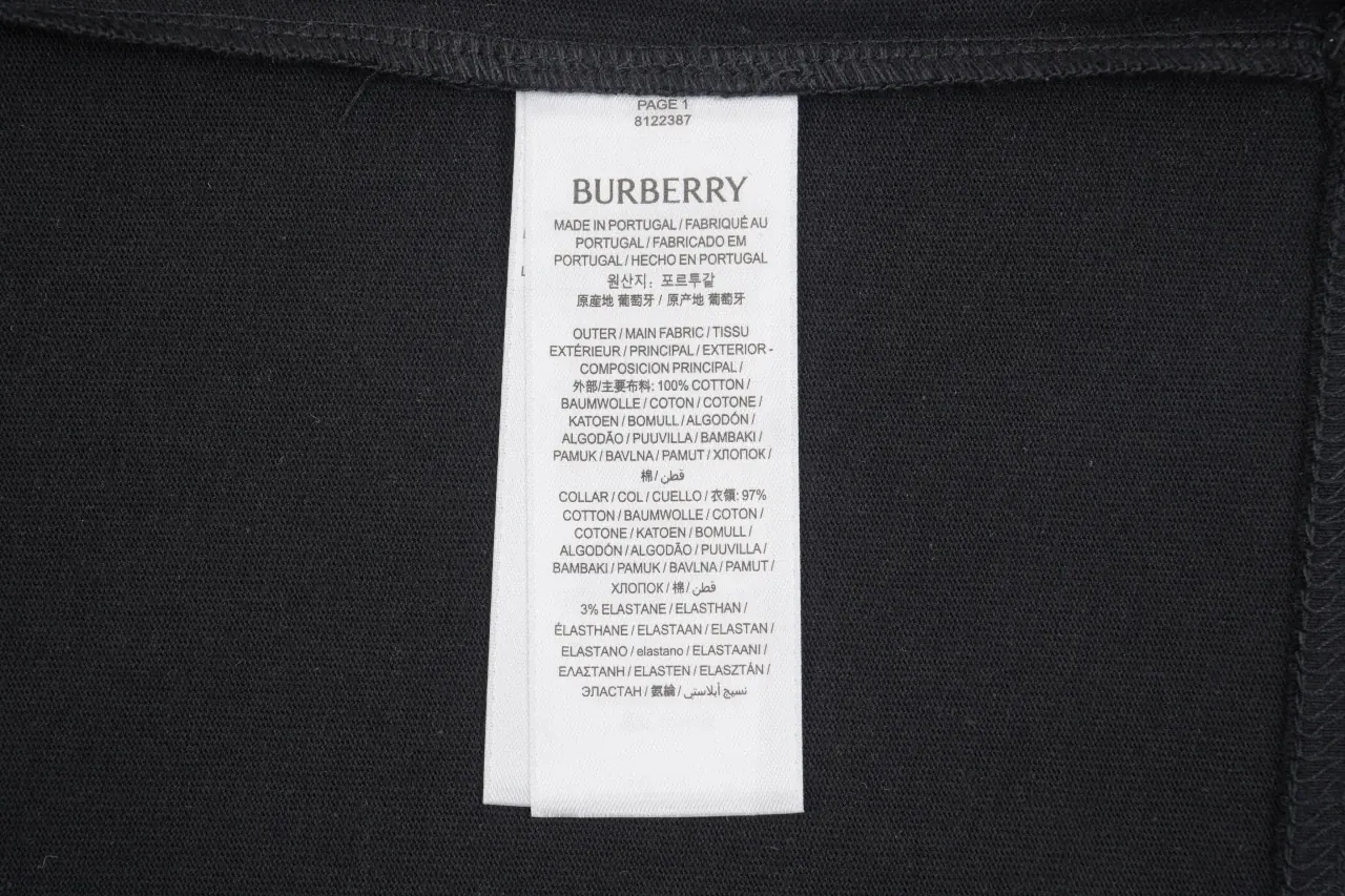 Burberry Black Letter Print Cotton Crewneck T-Shirt product photo from LabelPicks
