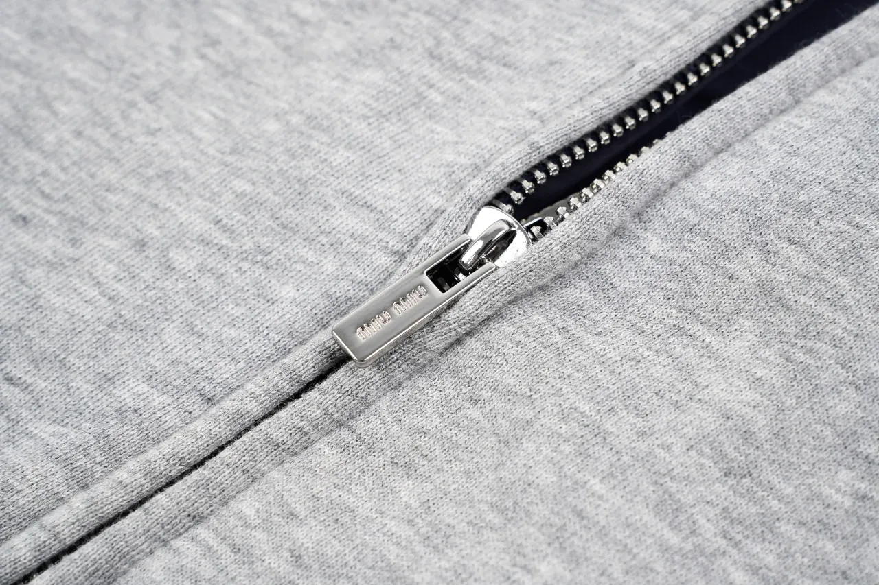 Miu Miu Grey Contrast Reversible Hooded Jacket product photo from LabelPicks