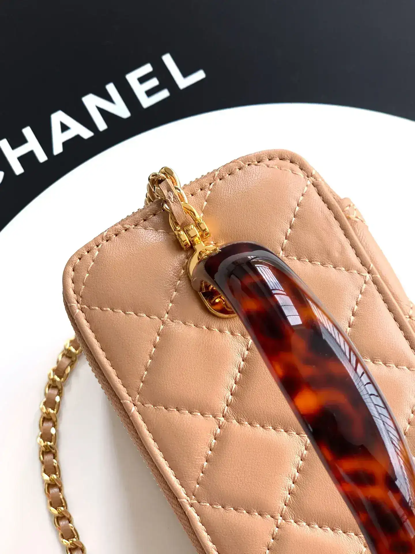 Chanel Brown Quilted Leather Top Handle Bag product photo from LabelPicks