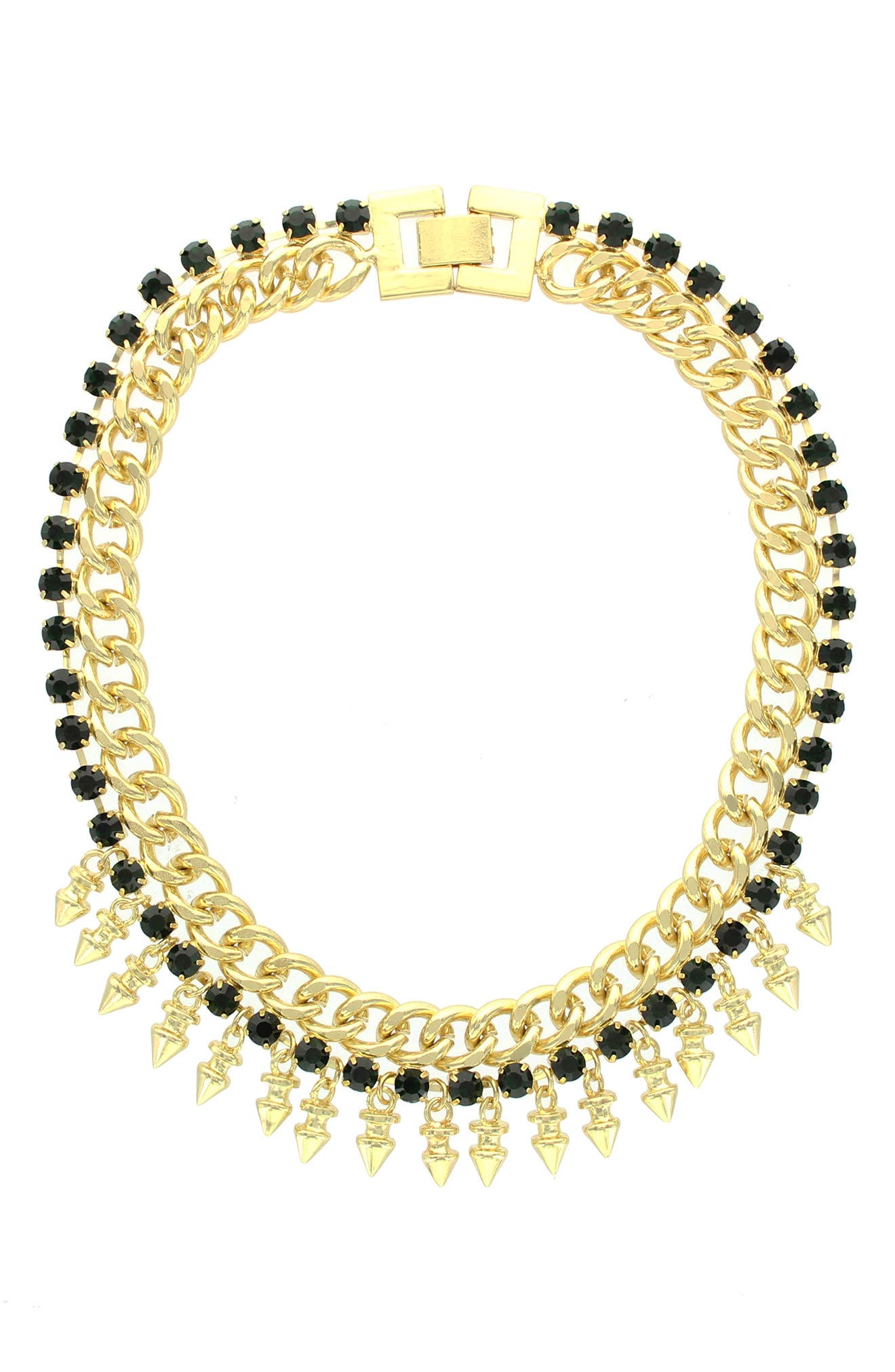 OLIVIA WELLES Asa Crystal Chain Necklace