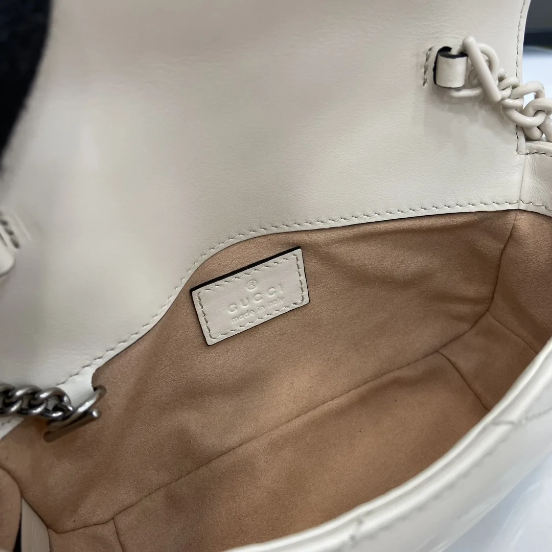 Gucci Marmont White Quilted Leather Shoulder Bag product photo from LabelPicks
