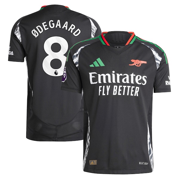 Martin Odegaard Arsenal adidas 2024/25 Away Authentic Player Jersey - Black