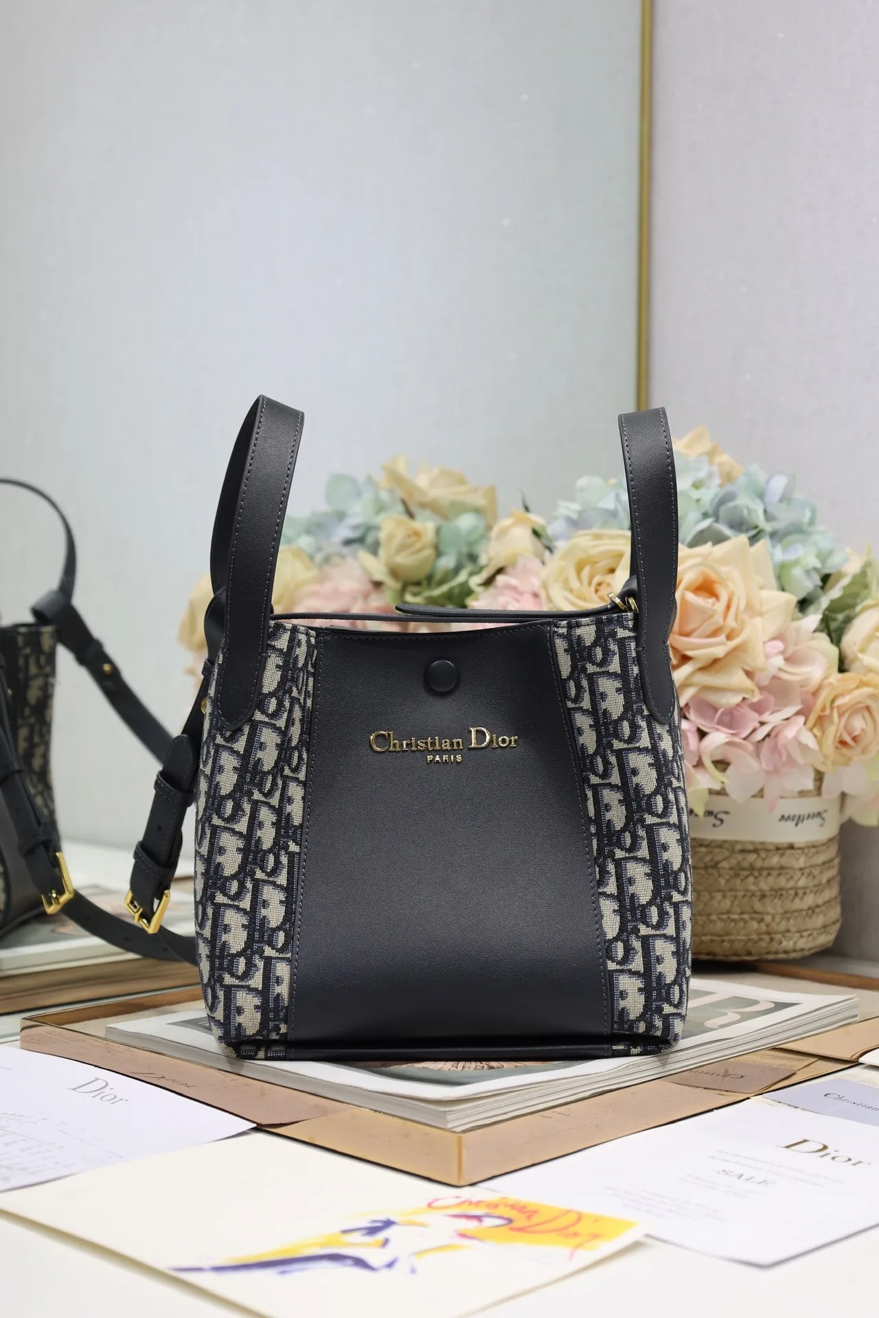 Dior Blue Oblique Canvas Bucket Bag product photo from LabelPicks