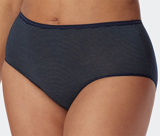 2 SCHIESSER Midislips mit Modal, dunkelblau, Streifen