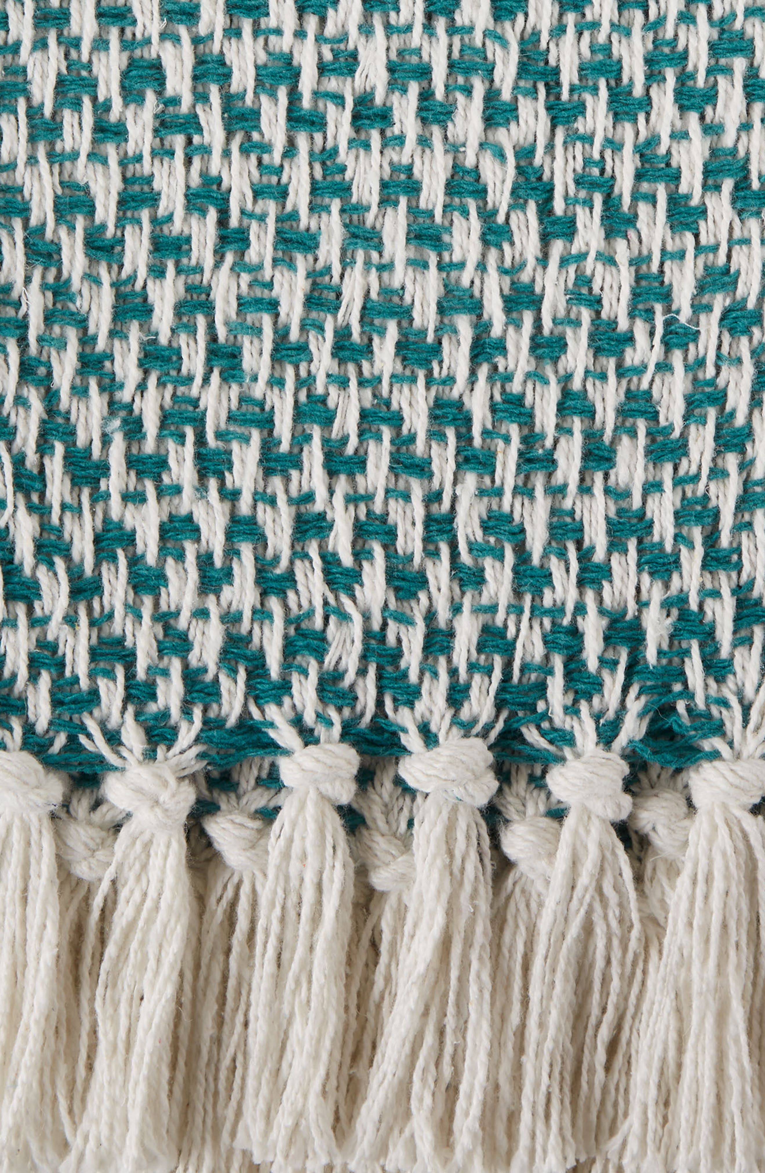 Design Imports Tassel Woven Cotton Throw Blanket