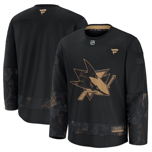 San Jose Sharks  2024 Military Appreciation Practice Jersey - Black