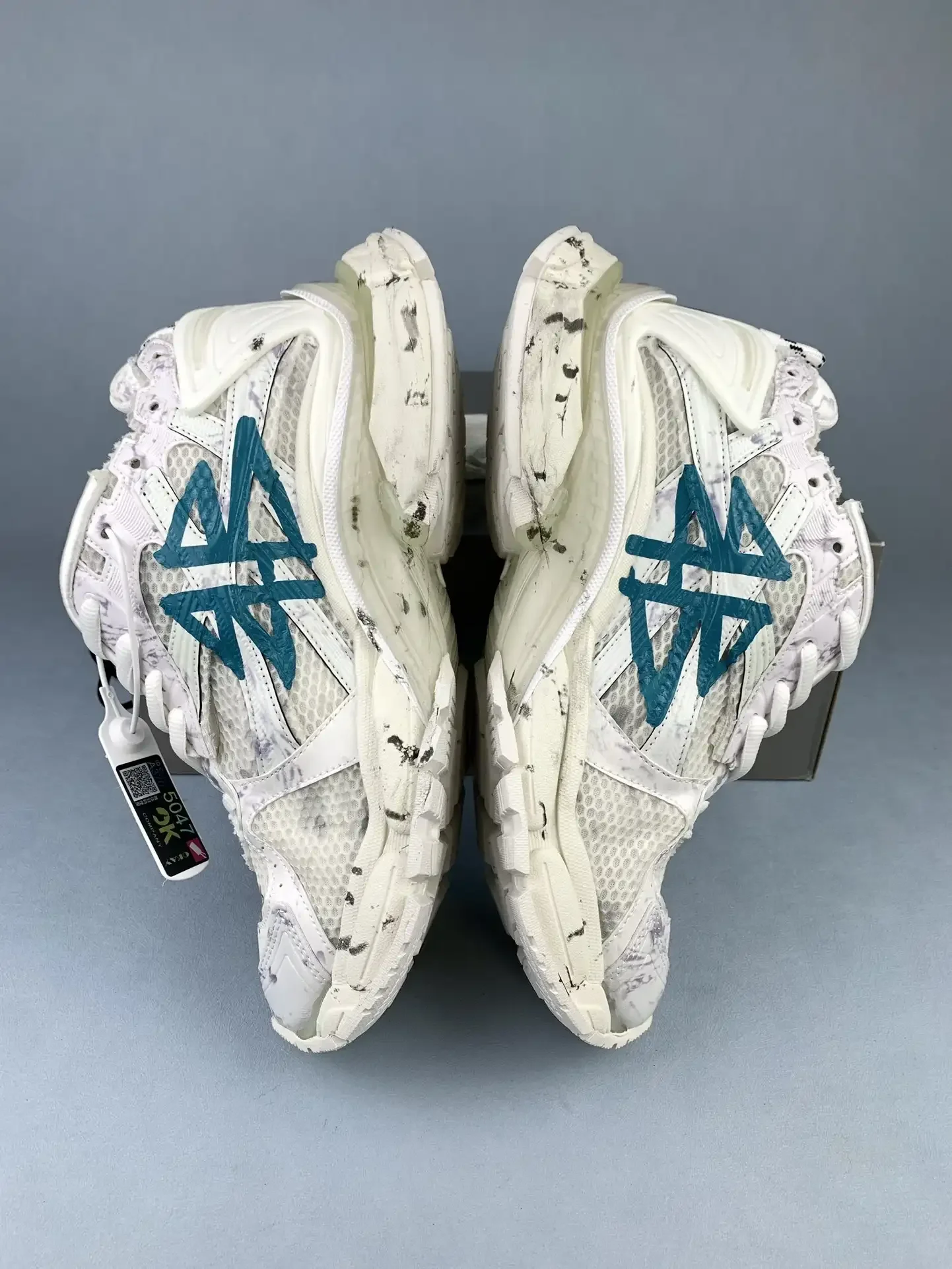 Runner Graffiti Sneaker in White/Blue product photo from LabelPicks