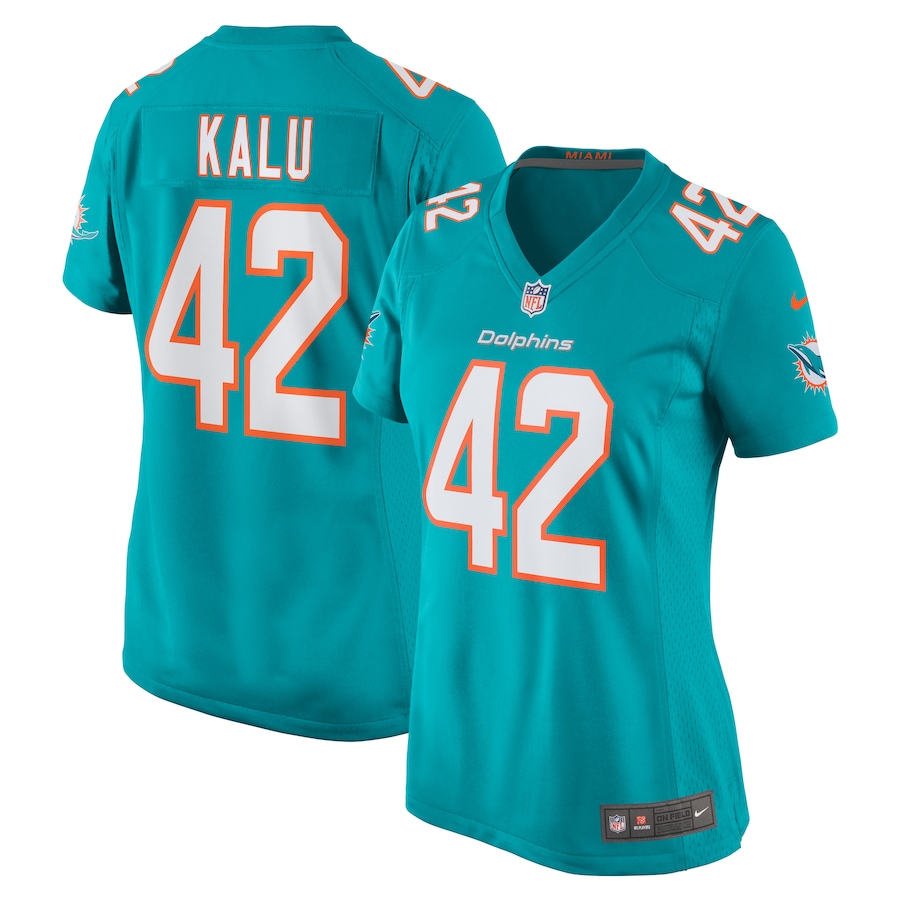 Joshua Kalu Miami Dolphins Nike Women's Team Game Jersey -  Aqua