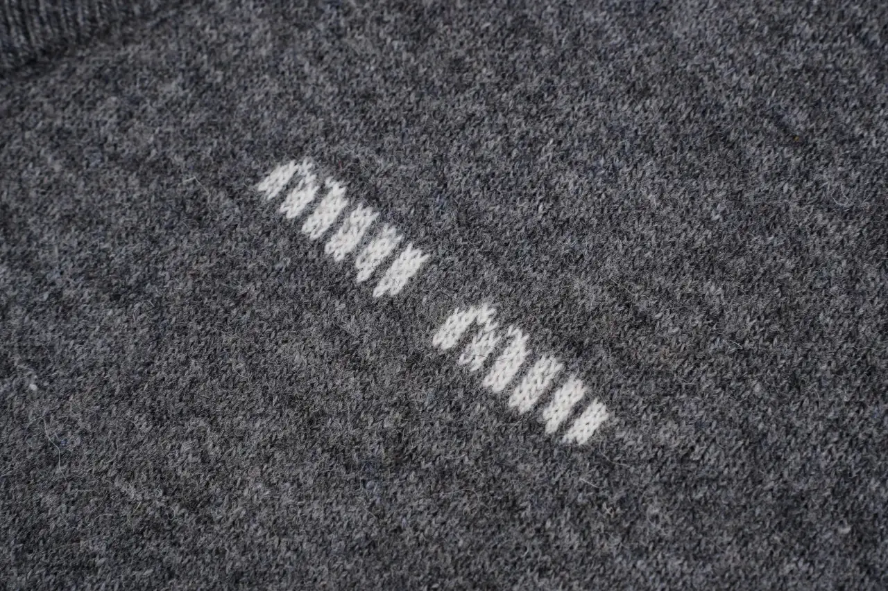 Miu Miu Grey Blue Contrast Collar Polo Sweater product photo from LabelPicks