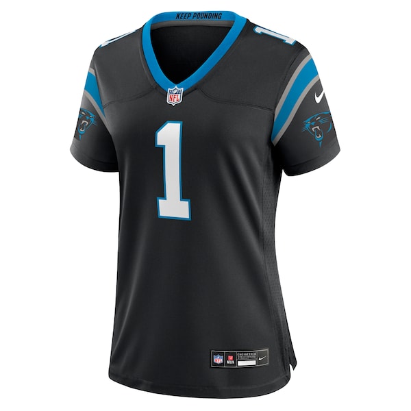 Number 1 Mom Carolina Panthers Nike Women's Game Jersey - Black