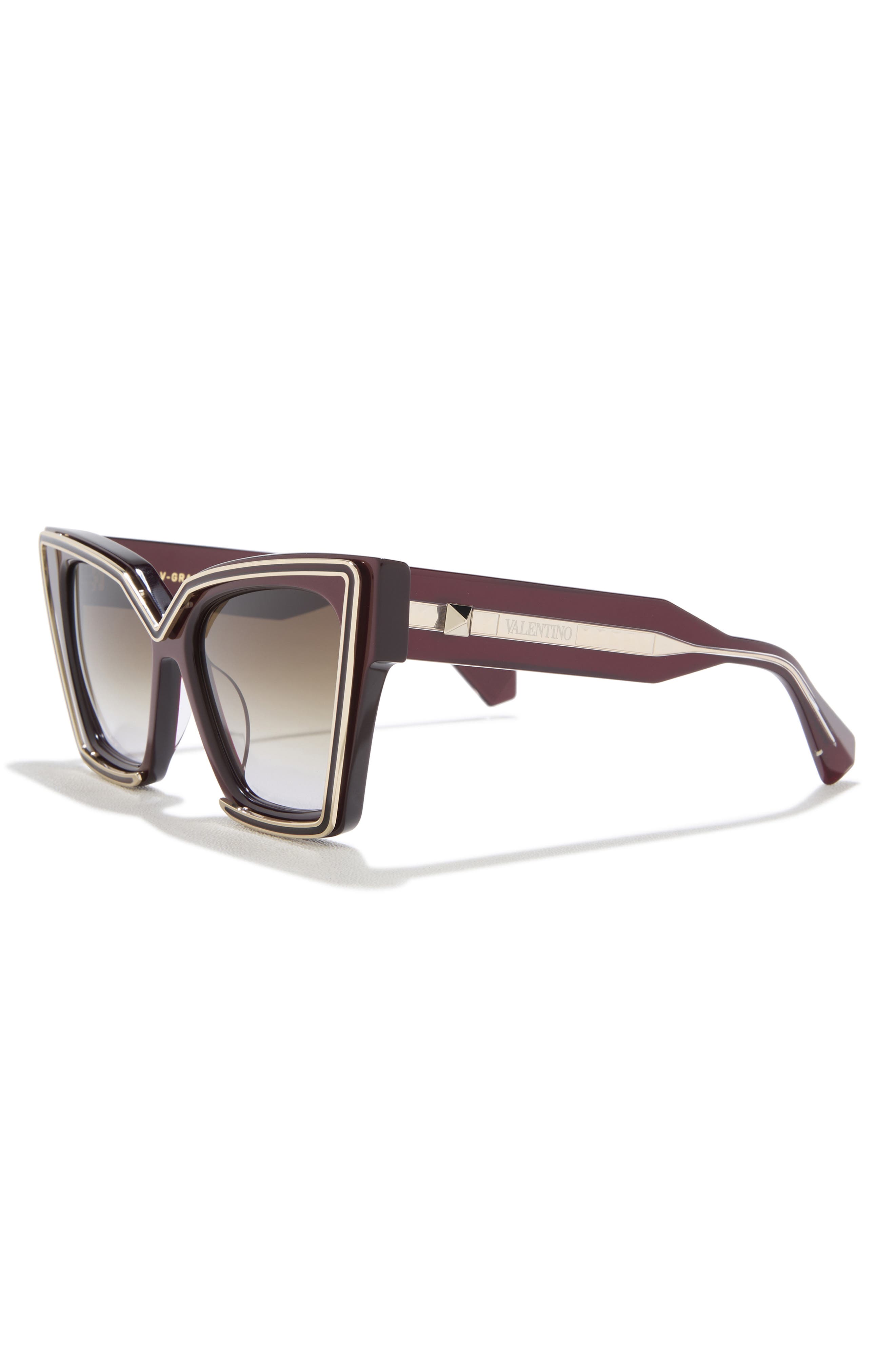 Valentino 50mm Polarized Cat Eye Sunglasses