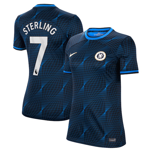 Raheem Sterling Chelsea Nike Women's 2023/24 Away Stadium Replica Player Jersey - Navy/Blue