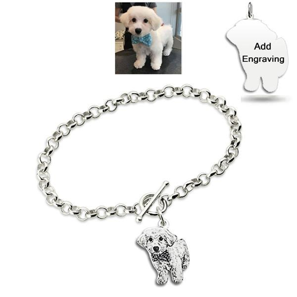 Personalized Sterling Silver Photo Pet Jewelry