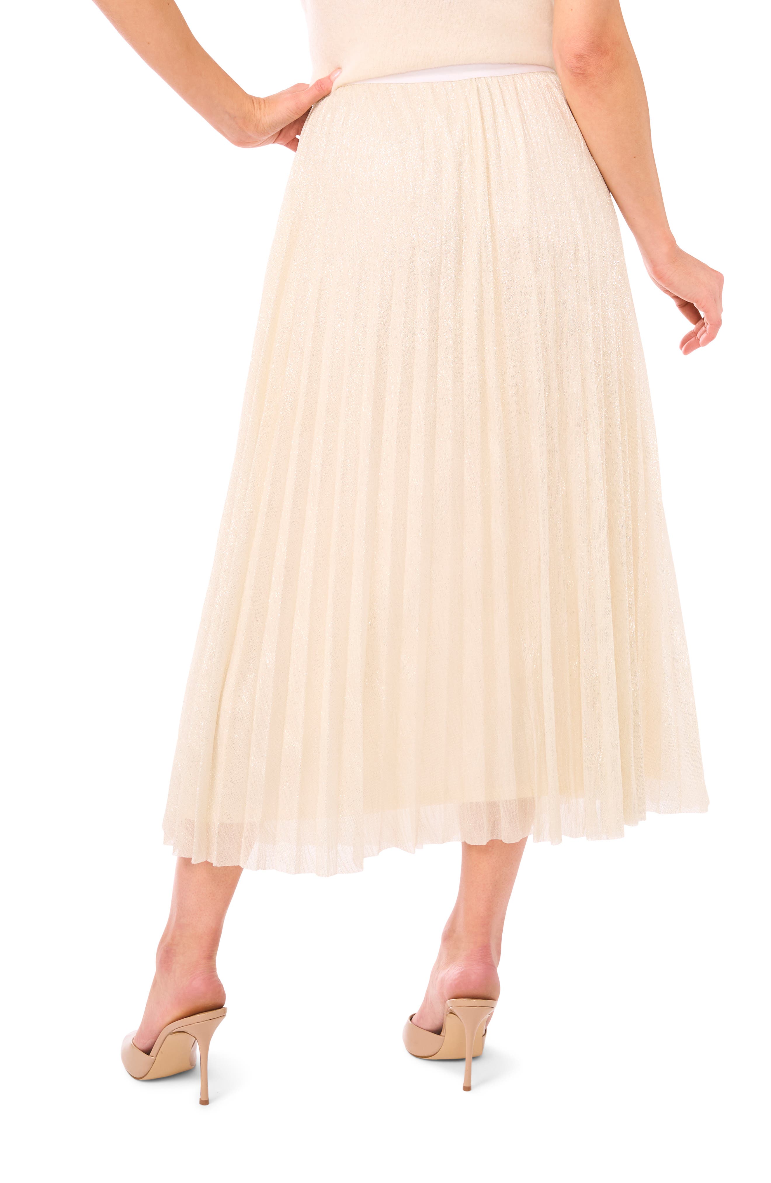 Halogen® Metallic Pleated Skirt