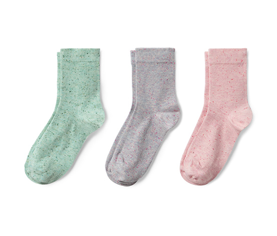 3 Paar Socken mit Effektgarn