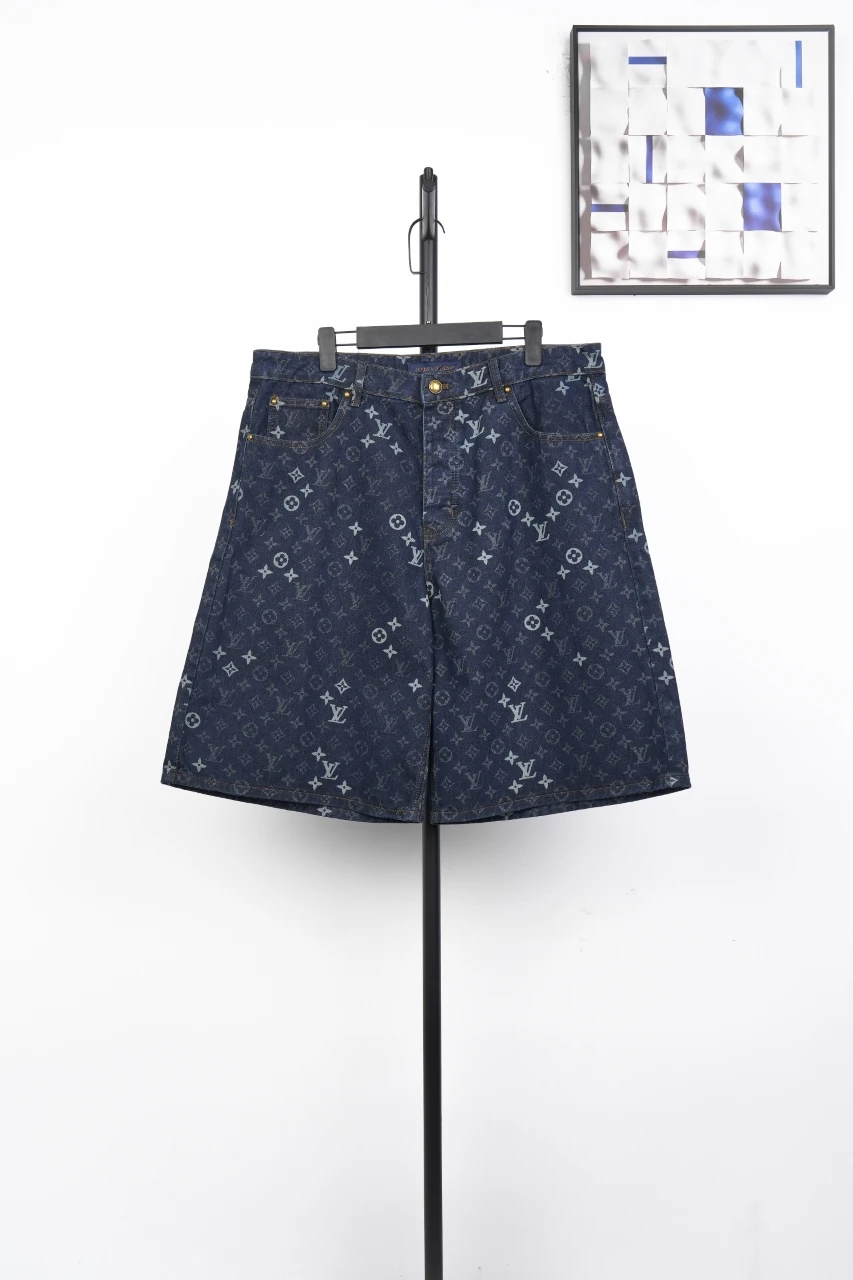 Louis Vuitton Navy Monogram Jacquard Shorts product photo from LabelPicks