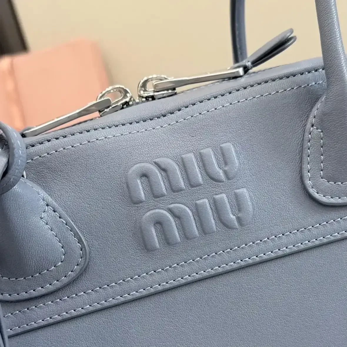 Miu Miu Vivant Blue Calfskin Top Handle Bag product photo from LabelPicks