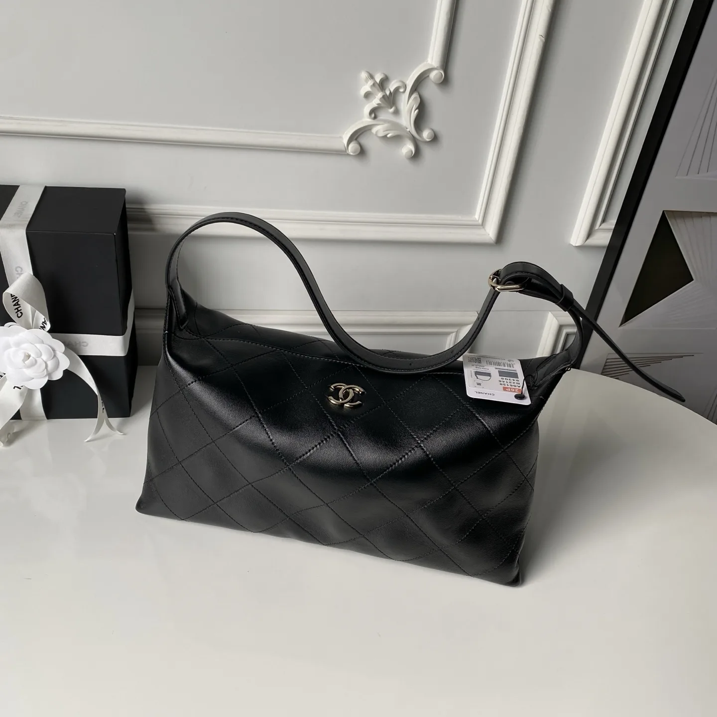 Chanel Black Lambskin Hobo Bag product photo from LabelPicks