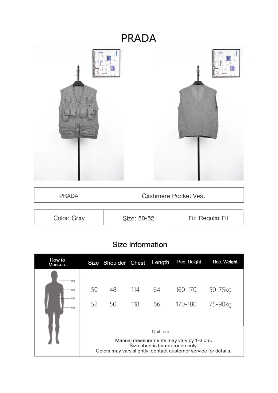Prada Grey Multi-Pocket Wool Blend Zip Vest product photo from LabelPicks