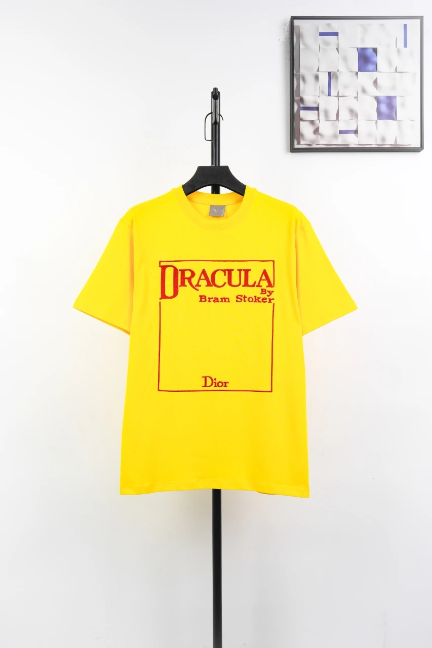 Dior Yellow Dracula Literary Embroidered T-Shirt product photo from LabelPicks