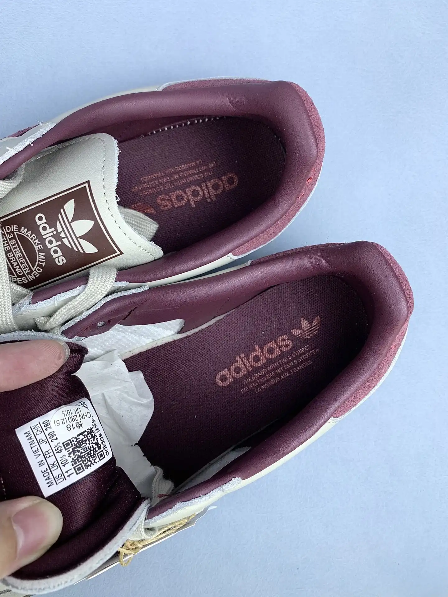 adidas Samba OG Putty Grey Maroon Shoes product photo from LabelPicks