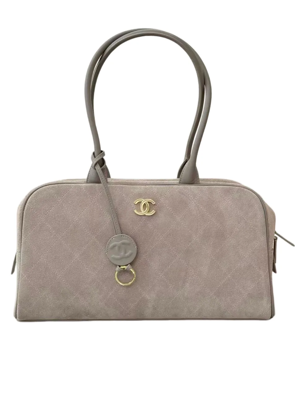 Chanel Grey Quilted Leather Top Handle Bag product photo from LabelPicks