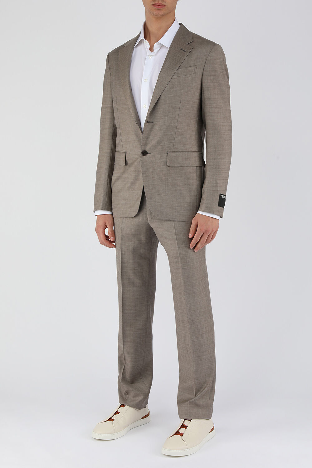 ZEGNA חליפה אלגנטית מצמר הכוללת בלייזר ומכנסיים מחויטים