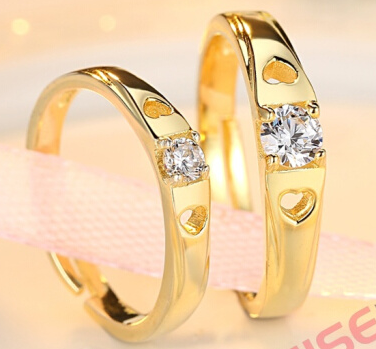 Couple ring pair ring creative wedding lettering men and women a pair of rings for birthday gift to girlfriend