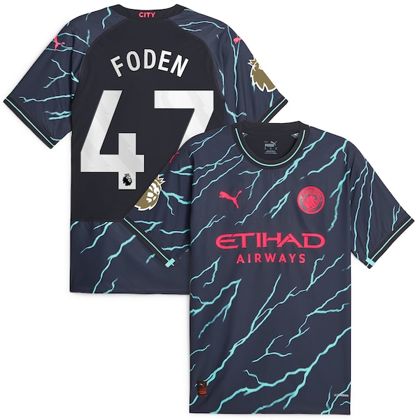 Phil Foden Manchester City Puma 2023/24 Third Authentic Player Jersey - Navy