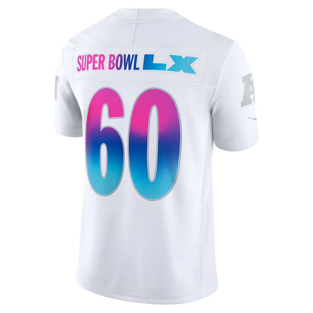 Men's Nike White Super Bowl LX Vapor F.U.S.E. Limited Jersey