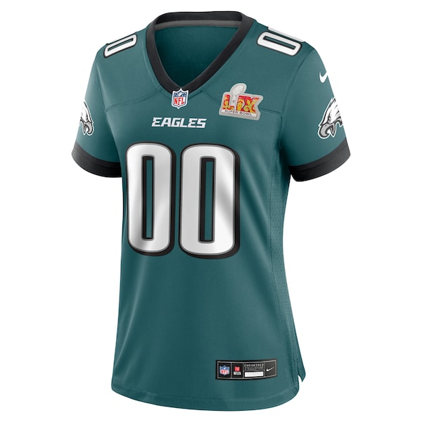 Philadelphia Eagles Nike Women's Super Bowl LIX Custom Game Jersey - Midnight Green