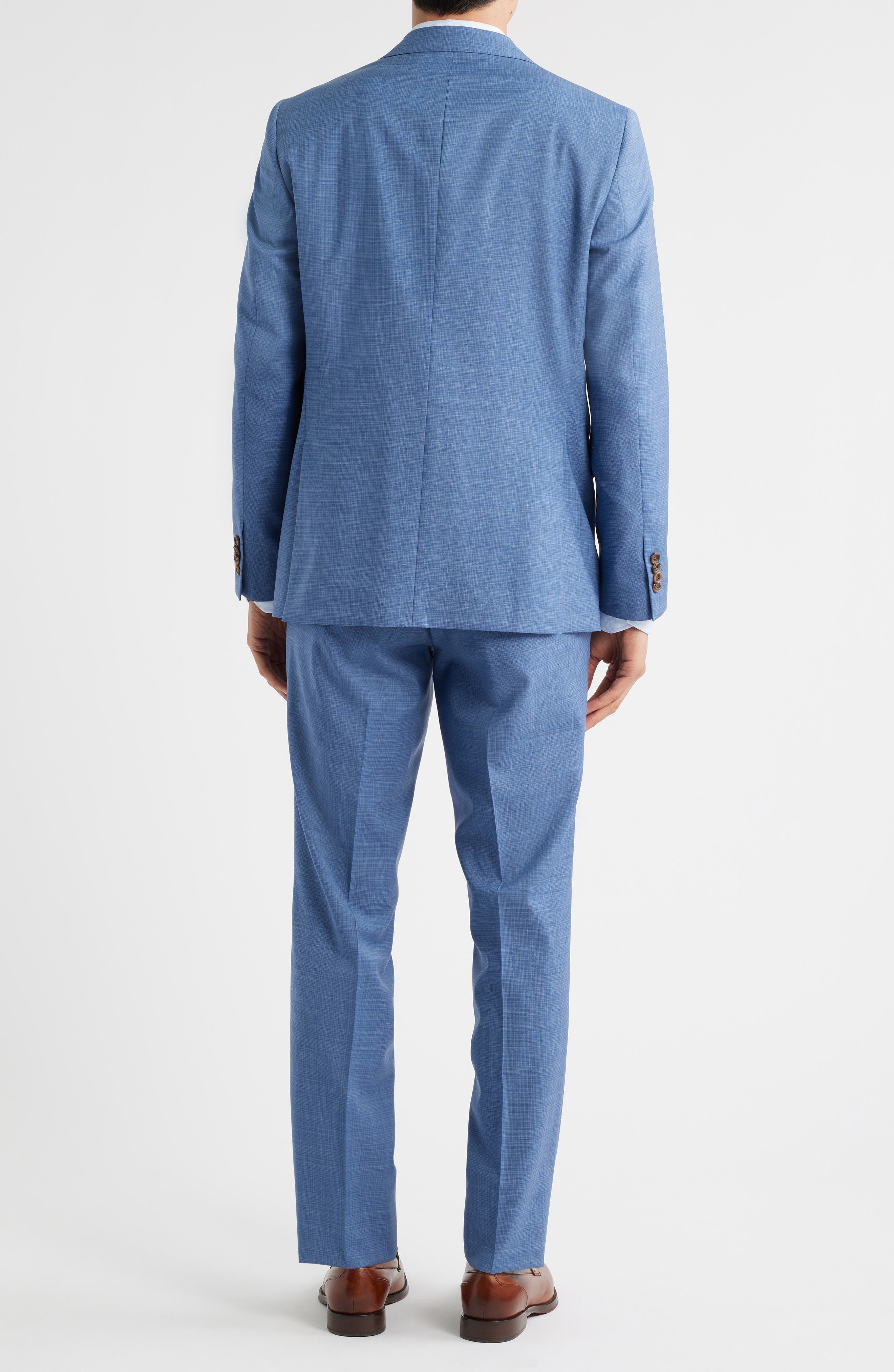 Jack Victor Esprit Light Blue Screen Weave Super 100s Wool Suit