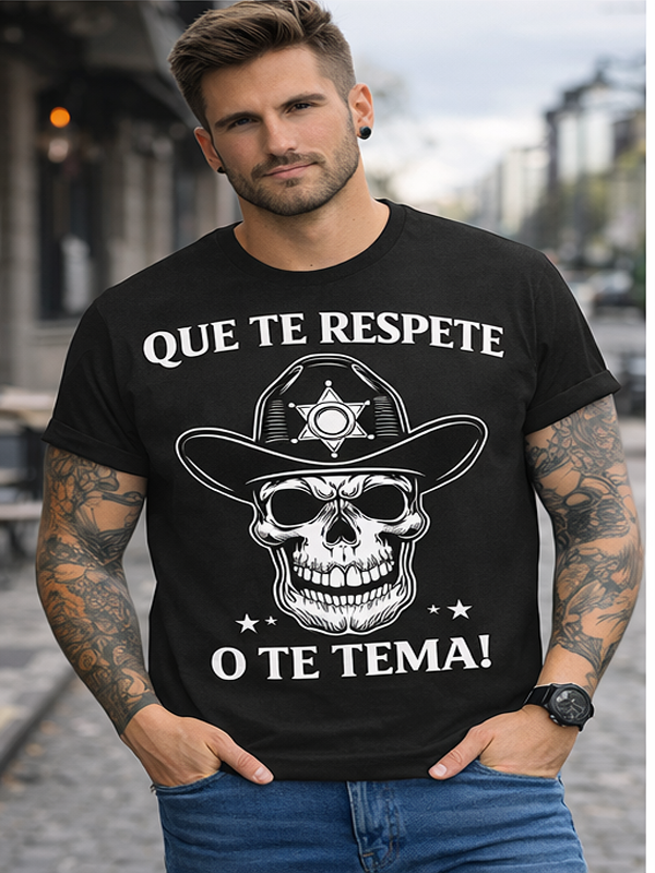Remera “Respeto o Miedo” – Calle y Calavera