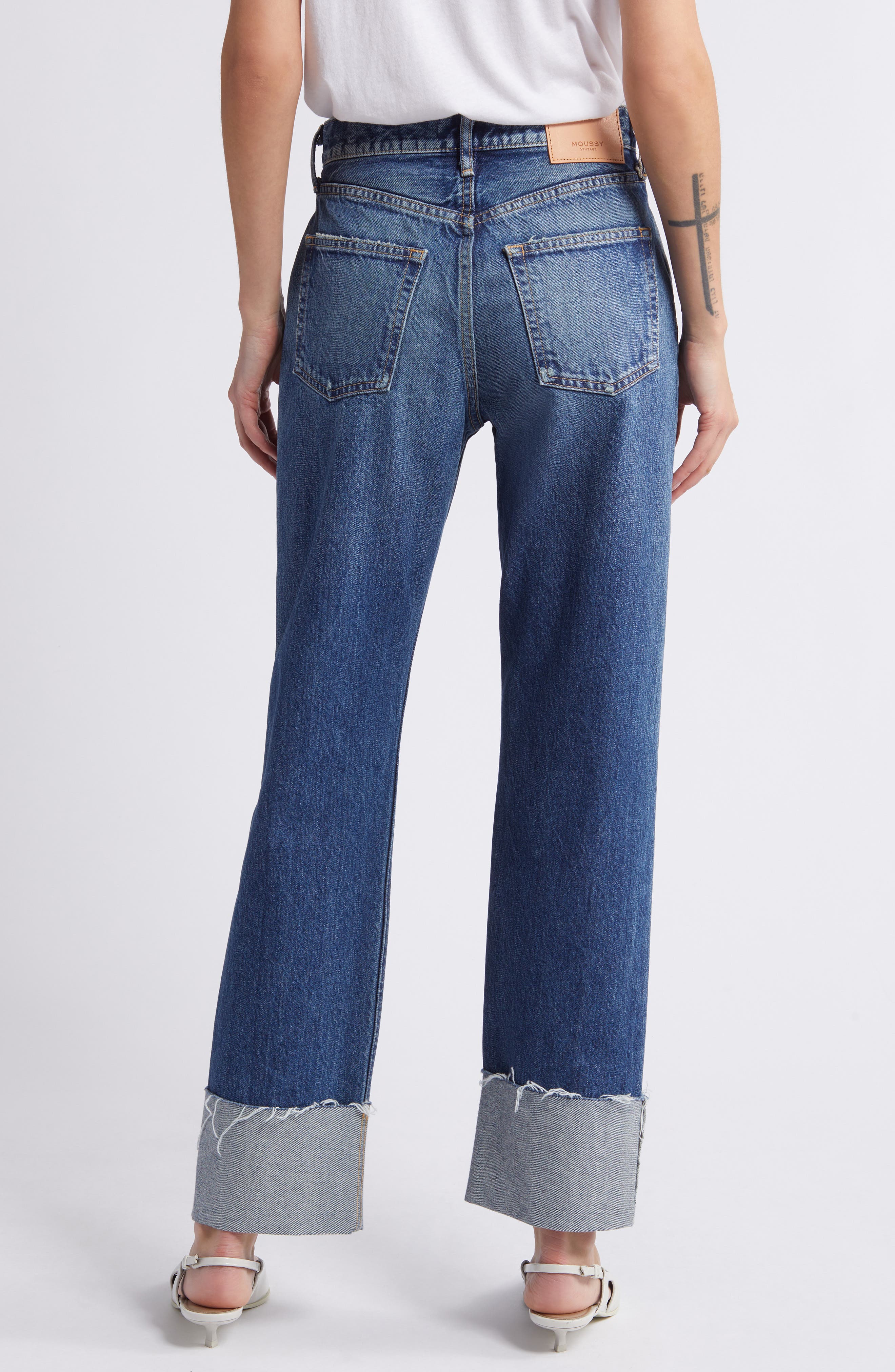 MOUSSY VINTAGE MV Bardmoor Distressing Straight Leg Jeans