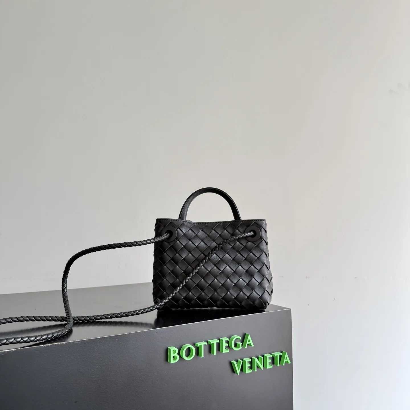 Bottega Veneta Andiamo Intrecciato Woven Leather Top Handle Bag product photo from LabelPicks
