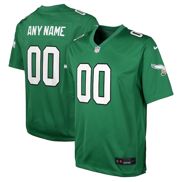 Philadelphia Eagles Nike Youth Alternate Custom Game Jersey - Kelly Green