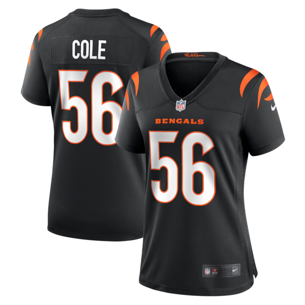 Myles Cole Cincinnati Bengals Nike Women's Team Game Jersey -  Black